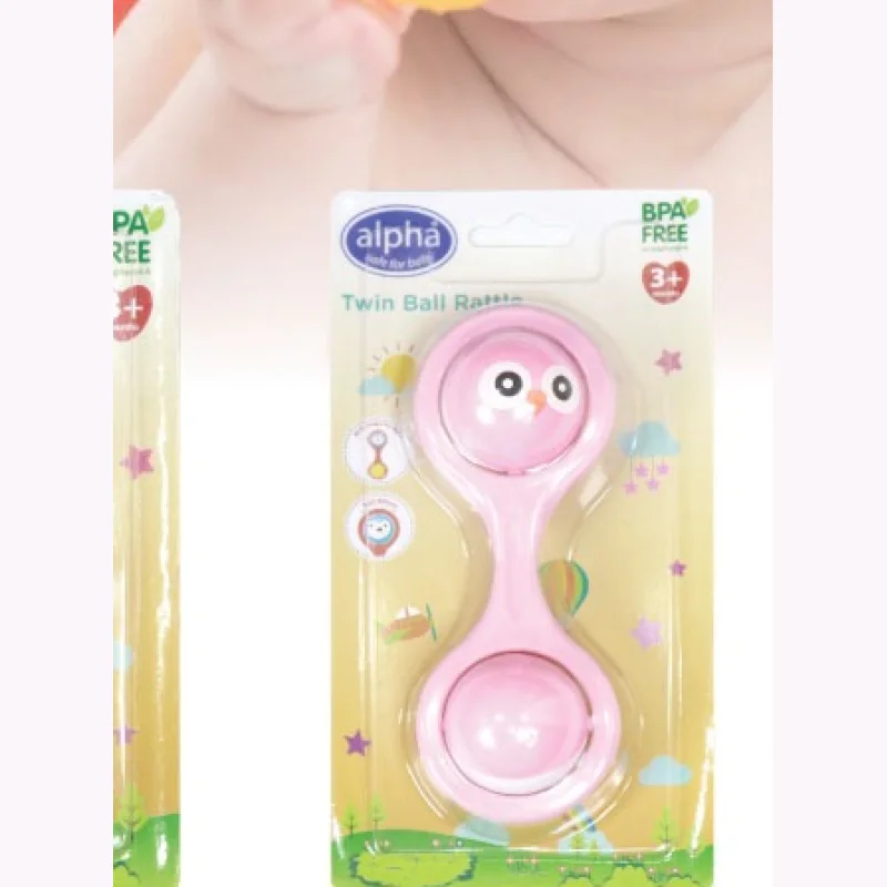 Alpha Baby Twin Ball Rattle